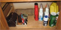 Cabinet Contents-Shoe Polish-Cleaners-Towels