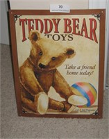 16 x 12 Metal Teddy Bear Sign