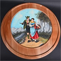 GERMAN WOOD SHOOTING TARGET WITH MAN AND WOMEN