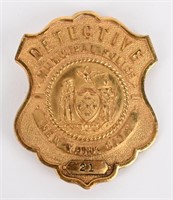 NEW YORK CITY MUNICIPAL POLICE DETECTIVE BADGE