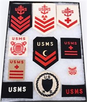 WWII US MERCHANT MARINE PATCH LOT RATES CORPSMAN