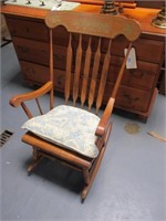 Wood Rocking Chair with Cushion