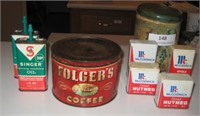 Coffee-Sewing Machine Oil-Spice Collector Can/Tins