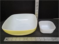 Larger Pyrex Dish & Small Fire King Bowl