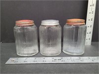 Three Large Vintage Kitchen Shakers