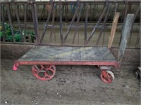 Old wagon iron wheels