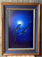Wyland Original Oil On Canvas "Dolphin Spirit"