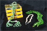 Vintage Necklaces x3 -Greens