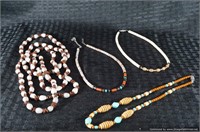 Vintage Shell Necklaces x4