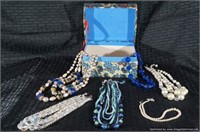 Vintage Necklaces x 5 -Blues