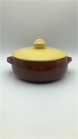 McCoy Pottery Canary Yellow Covered Dish