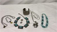 Vintage Jewelry -Aqua