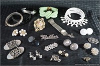 Vintage Jewelry - Silver-White