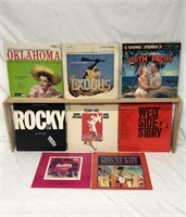 8 Vtg Musicals Albums Rocky, West Side Story