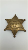 Vtg Brass Arizona Territory US Marshall Badge