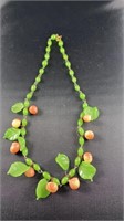 Art Glass Beaded Fruit Necklace