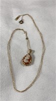 14kt Gold Cameo Necklace