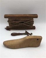 Antique Cloths Line, Shoe Form, Clamp