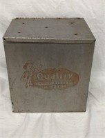 Vtg Quality Dairy Aluminum Milk Box