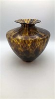 10" Millefirori Teardrop Fluted Bulb Vase