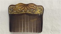 Art Deco Faux Tortoise Hair Comb
