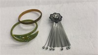 Art Deco Bracelets/Tie Clip