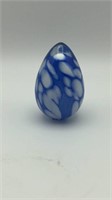 Anton Intaglio Cobalt Art Glass Paperweight