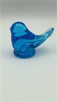 Signed Leo Ward 1987 Art Glass Bird Paperweight