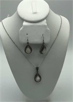 Sterling Necklace & Earrings Set