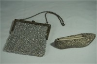 Vintage Seed Bead Purse and Shoe
