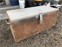 WOODEN TOOL CHEST AND CONTENTS