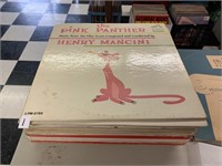 STACK OF LP RECORDS-PINK PANTHER AND MORE