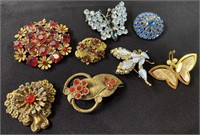 Collection 8 Early 20th C. & Rhinestone Jewelry Pi