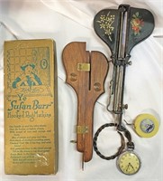 Vintage Accessory Lot w Elgin Pocket Watch