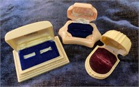 Collection 3 Vintage Celluloid Ring Boxes
