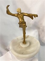 Art Deco Figural Lady Statue in the manner of Chip