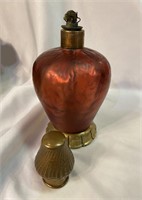 Art Deco Art Glass Perfume Diffuser Red