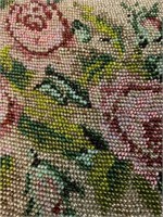 Large Victorian Micro Beaded Rose Pattern Purse