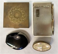 Collection Art Deco Max Factor etc. compacts noteb