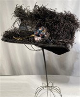 Antique Victorian/Edwardian Ladies Hat Large Feath