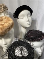 5 Post War Ladies Hat Collection
