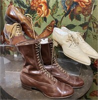 Leather & Canvas Titanic Era Gatsby Ladies Shoes