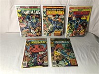 5  Vintage The Inhumans Comic Books 1976-77