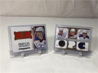 2 Jersey Patch Hockey Cards