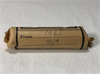 1968 Canadian 5 Cent Coin BU Roll Of 40 Coins