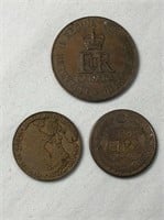 3 British Royal Tokens & Medallions