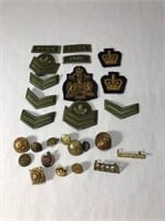 Various Military Badges, Pins & Buttons