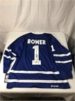 Johnny Bower Autographed Hockey Jersey With COA