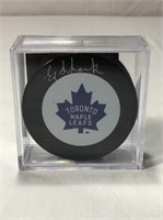 Ed Shack Autographed Hockey Puck