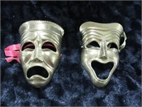 Metal Sock & Buskin Theatre Masks Wall Decoration